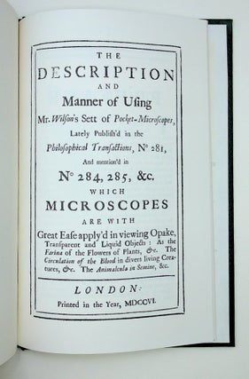 The Microscope Made Easy [1769] WITH Pocket Microscopes [1706]