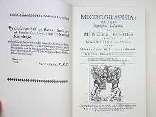 Item #29098 Micrographia : or some Physiological Descriptions of Minute Bodies made by Magnifying...