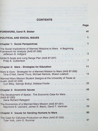 The Case for Mars III : Strategies for Exploration - Technical. Proceedings of the third Case for Mars Conference held July 18-22, 1987, at the University of Colorado, Boulder, CO