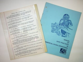 Item #29322 Manual of safe practices in Commercial Diving Operations [plus] ephemera. Association...