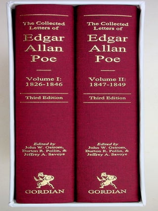 The Collected Letters of Edgar Allan Poe, Vol I: 1824-1846 WITH Vol II: 1847-1849 ... Third. Edgar Allan Poe, John Ward Ostrom, original.