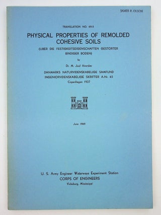 Item #29410 Physical properties of remolded cohesive soils (Über die Festigkeitseigenschaften...
