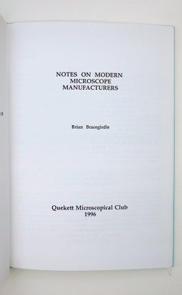 Notes on Modern Microscope Manufacturers