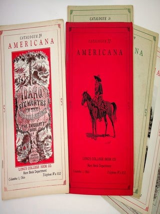 A collection of 8 Americana catalogues from Long's College Book Co, Rare Book Department.