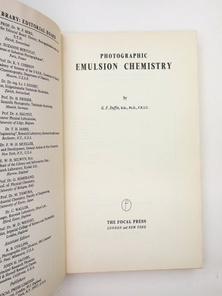 Photographic Emulson Chemistry
