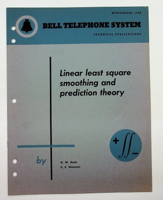 Item #29629 A Simplified Derivation of Linear Least Square Smoothing and Prediction Theory [Bell...