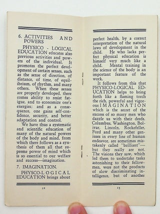 Physico-Logical Education What it is and How it is Practiced