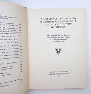 Item #29735 Proceedings of a Second Symposium on Large-Scale Digital Calculating Machinery...