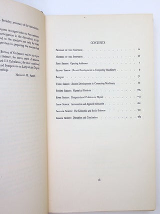 Proceedings of a Second Symposium on Large-Scale Digital Calculating Machinery Jointly Sponsored by the Navy Department, Bureau of Ordnance, and Harvard University at the Computation Laboratory. 13-16 September 1949