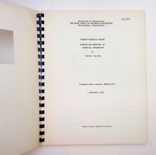 Interim Technical Report : Storage and Retrieval of Technical Information