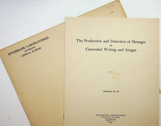 Item #29830 Riverbank Publications No. 50 : The Production and Detection of Messages in Concealed...