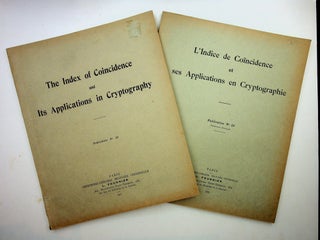 Item #29831 The Index of Coincidence and Its Applications in Cryptography : Publication No. 22...