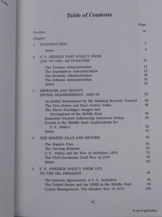 The Kissinger Legacy : American-Middle East Policy